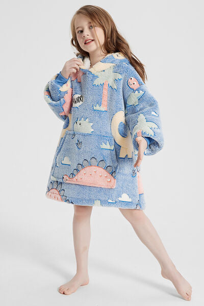 Luminous Pattern Oversize Long Sleeve Fuzzy Hoodie Kids Fashion and Gifts