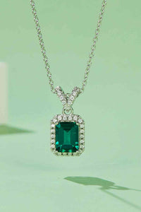 Emerald Pendant Necklace, Adored 1.25 Carat Lab-Grown Emerald Pendant Necklace