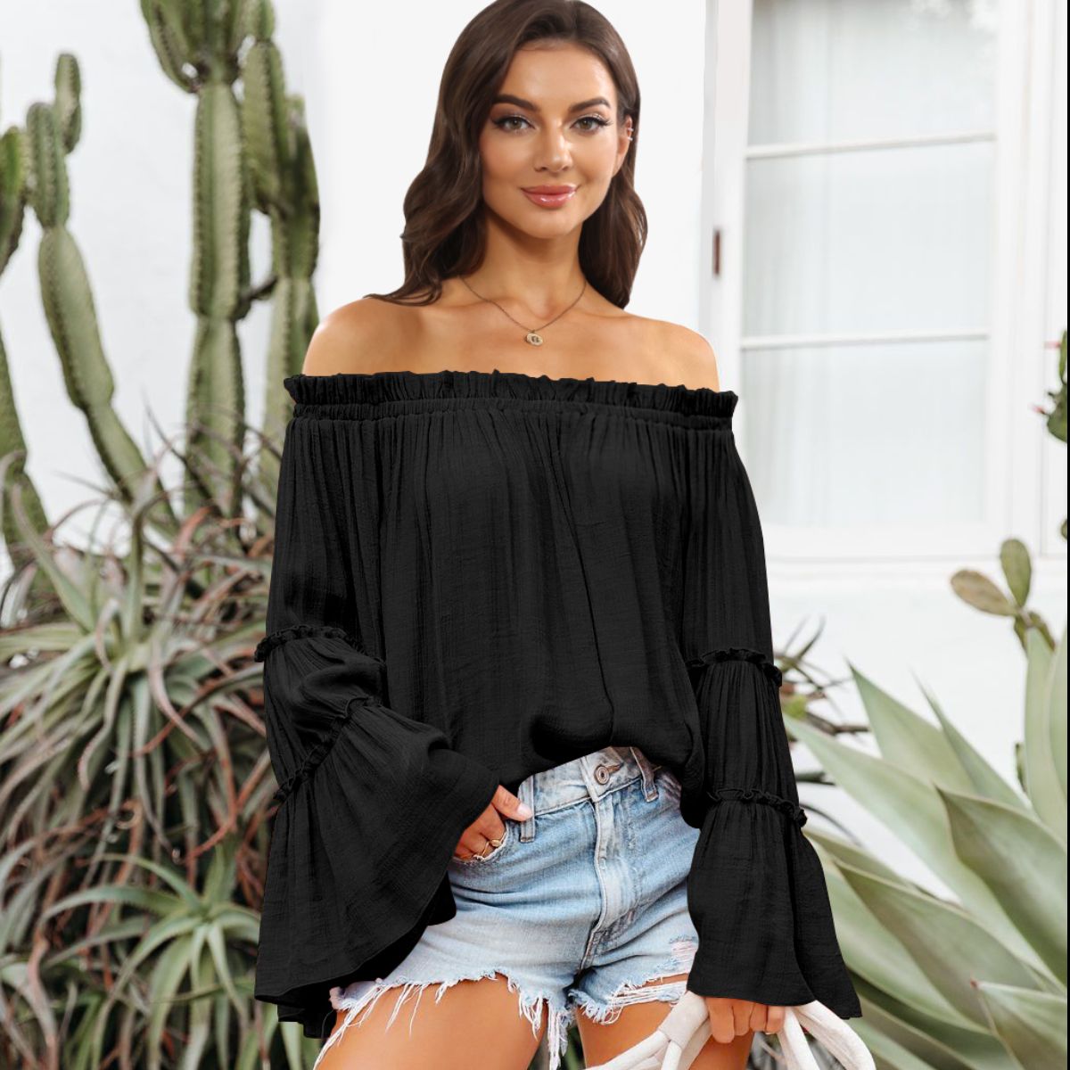 cotton shirt, cotton blouse, long sleeve shirts for women, tops, blouses and shirts for women, black clothes for women, black shirts for women, black tops for women and teens, ruffled long sleeve shirts, loose fitting long sleeve shirts, casual tops for women, back to school clothes, popular clothes, popular shirts, trending shirts for women, influencer style, trending on tiktok and instagram, orange shirts, shirts for the fall, shirts for winter, casual blouses and tops