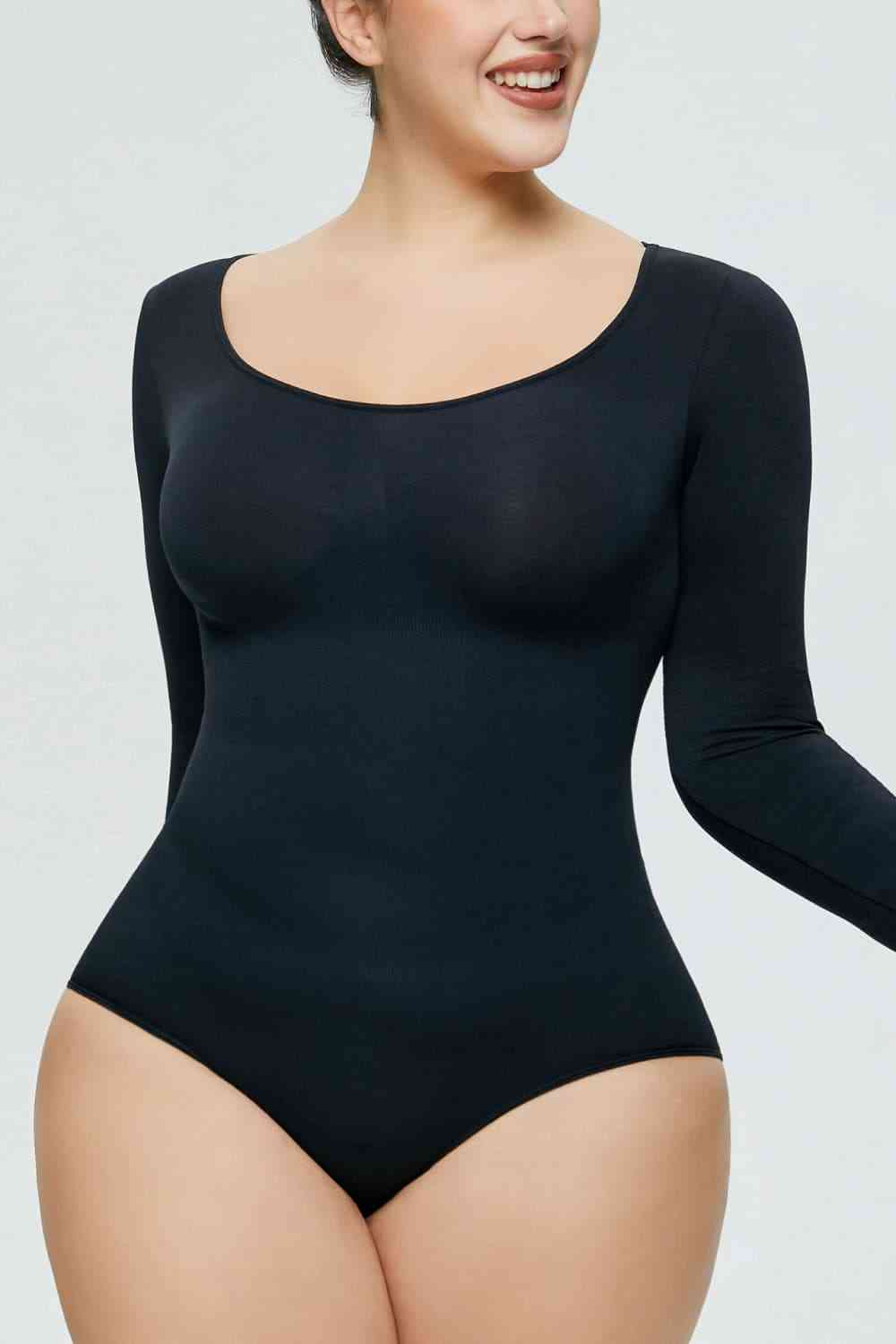 Long Sleeve Shaping Bodysuit Plus Size and petite