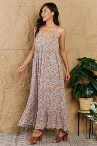 HEYSON Take Your Chances Full Size Floral Halter Neck Casual Maxi Dress