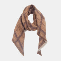 Raw Hem Polyester Fashion Oversized Scarf KESLEY