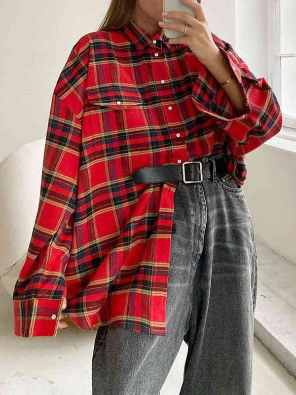 plaid shirts, shirts, long sleeve shirts, blouses, tops, baggy shirts, loose fitting shirts, baggy long sleeve shirts, womens fashion, womens clothing, shirts for men, unisex shirts, cool outfits, cool shirts, Fall outfit ideas, red and black plaid shirt, button down shirts 