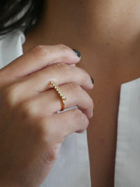 gold bar ring with fake diamonds that look real .14k gold plated sterling silver bar ring wont tarnish or turn green. Good quality dainty rings for gift ideas. Dainty rings gold. Unique rings for gift ideas for men and women pinky ring and pointer rings and middle finger gold rings  Kesley Boutique