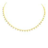 gold chokers, gold plated necklace choker with diamonds, czs, cubic zirconia short necklaces for layering. Dainty choker necklaces for everyday waterproof. gift ideas. wedding and bridal necklaces. bridesmaids gift ideas. Trending jewelry for 2023. adjustable necklaces. designer necklaces cheap good quality jewelry Kesley Boutique famous tiktok brands