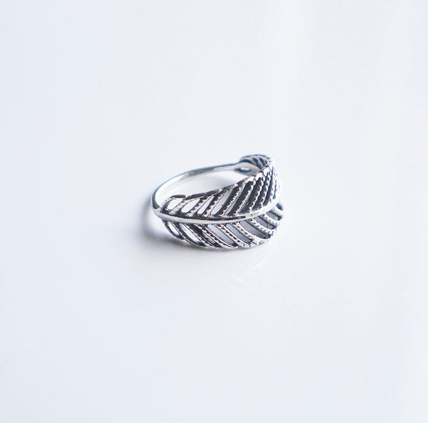 Vintage Leaf Wrap Ring 925 Sterling Silver