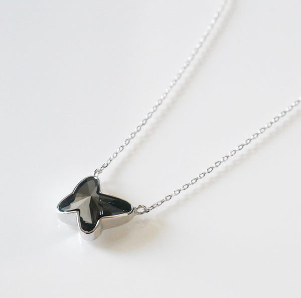 black butterfly necklace, unique waterproof .925 sterling silver  Kesley Boutique 