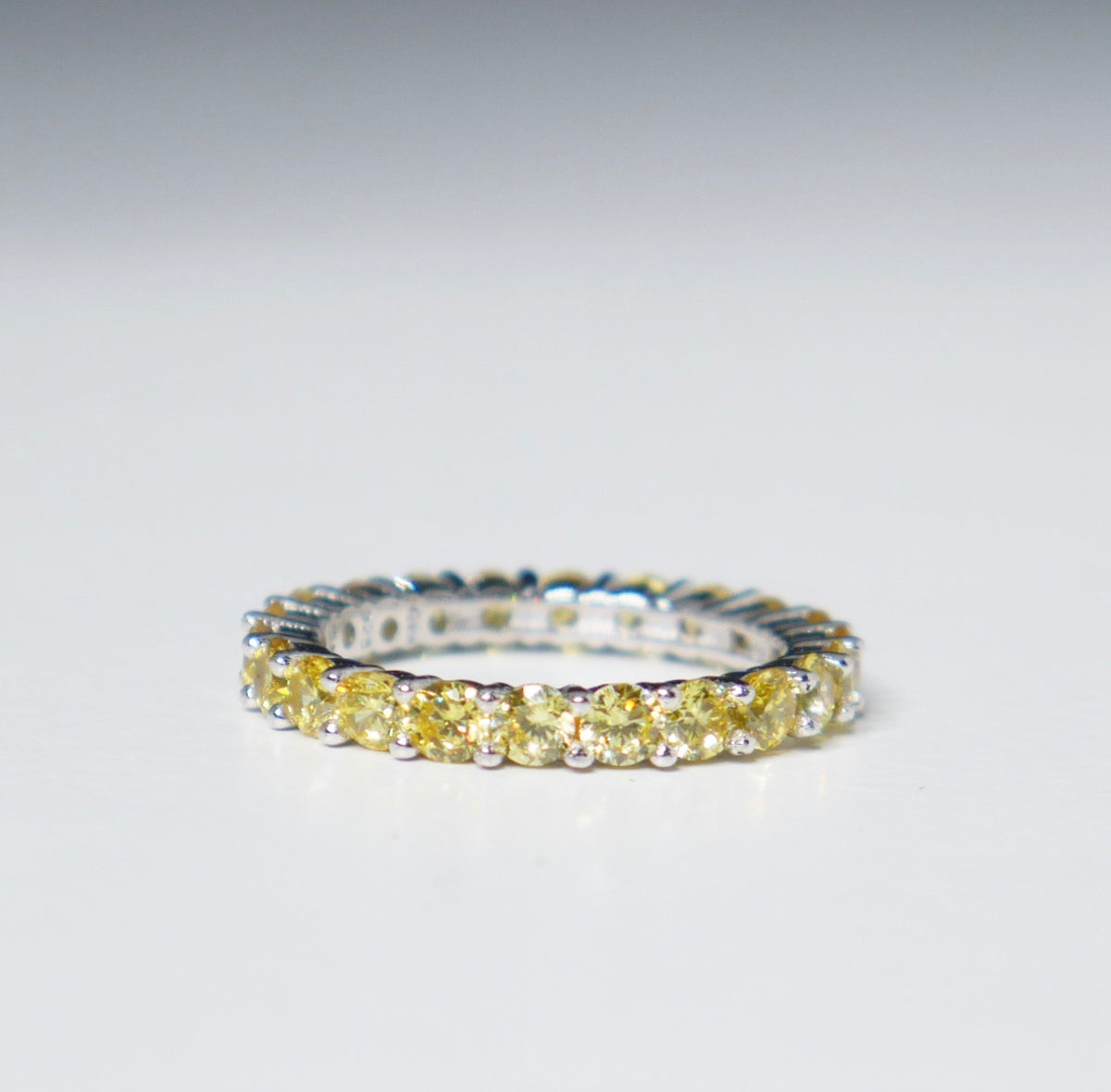 Canary Crystal .925 Sterling Silver Ring