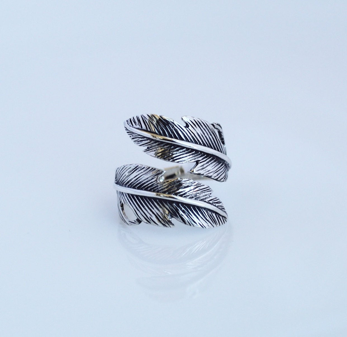 Adjustable Feather Ring by Kesley Boutique, Girlwith3jobs 