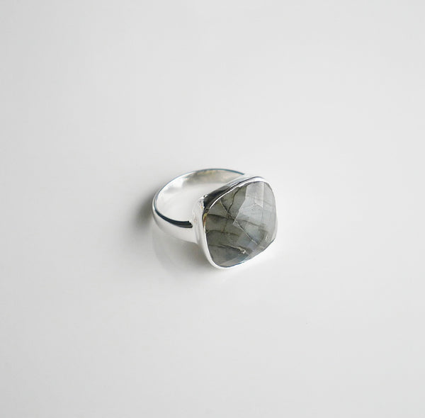 Labradorite Square statement ring Crystal shop Kesley Boutique 