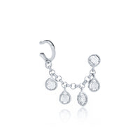 Top Gypsy CZ Bubble Earrings with Ear Cuff