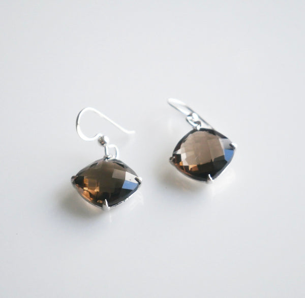 Smoky Quartz Chocolate Earrings