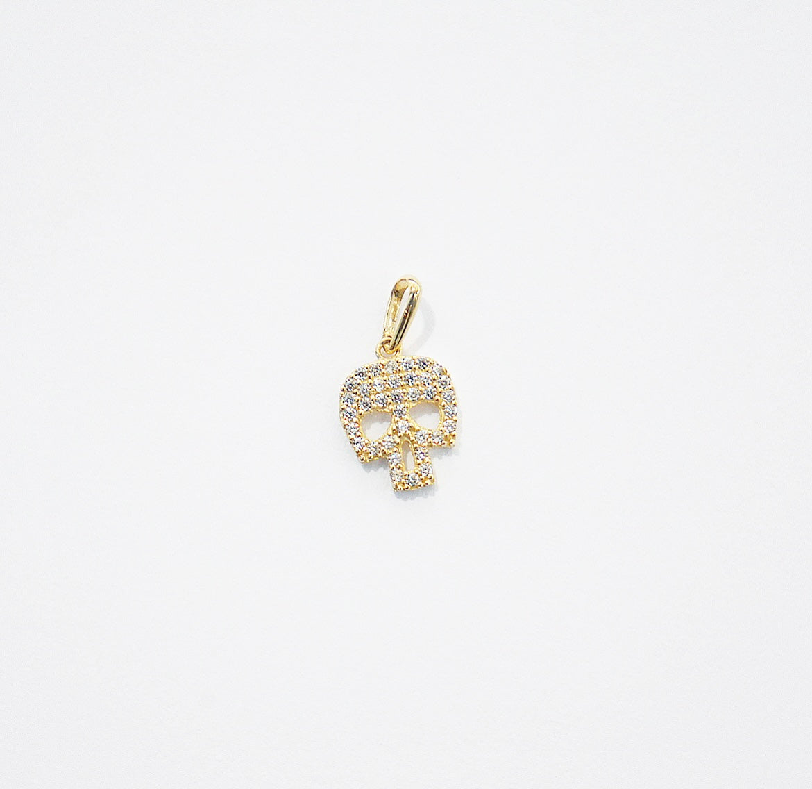 Tiny Glamarous Skull Minimalist Pendant