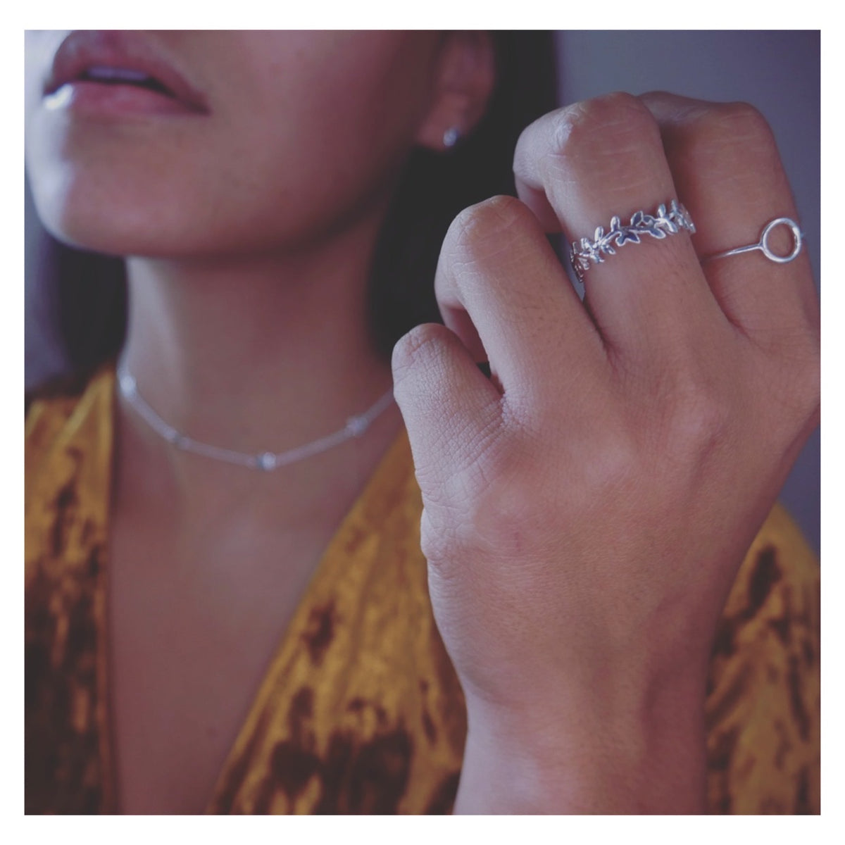 Tiny Circle Ring, 925 Sterling Silver Dainty