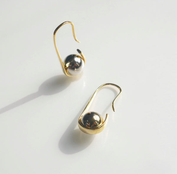 Metal Mix Ball Trend Earrings