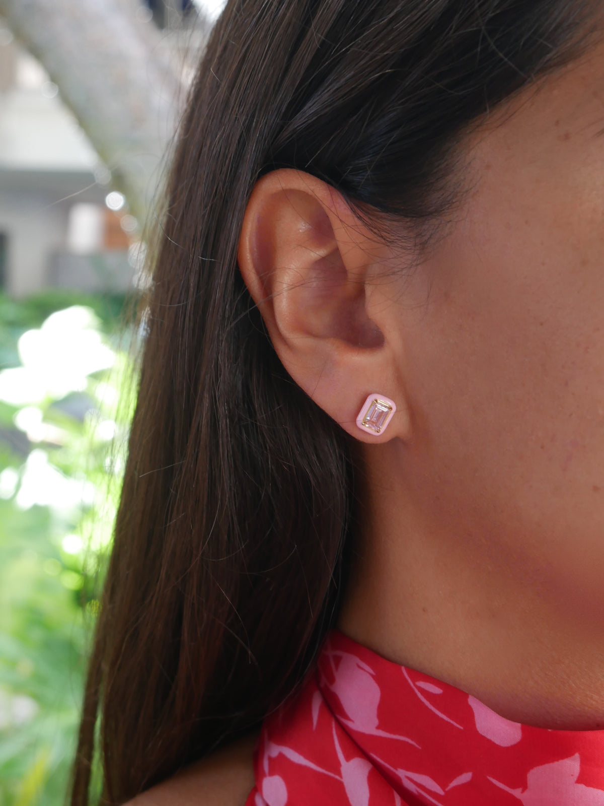 earrings, stud earrings, rhinestone earrings, pink earrings, stud earrings, pink rhinestone earrings, 925 sterling silver earrings, square stud, earrings, rectangle stud earrings, waterproof jewelry, pink accessories, pink fashion jewelry, kesley jewelry, pink earrings, dainty earrings, fashion jewelry, accessories, trending jewelry, birthdya gifts, anniversary gifts, holiday gifts, silver stud earrings, earring ideas, kesley jewelry