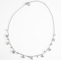 Look At me Lucky Evil Eye Charm Diamond CZ .925 Sterling Silver Choker Necklace