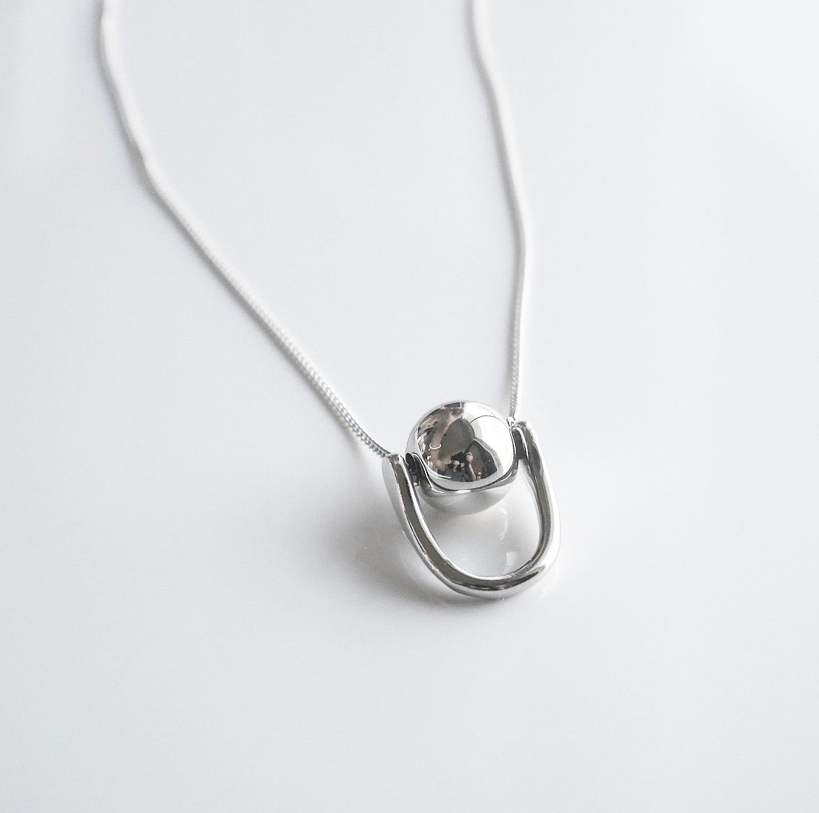 Door Knob Silver Metal Necklace