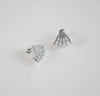 Triangle Sparkle CZ Ear Wrap Post Earrings