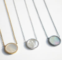 mother of pearl necklaces waterproof unique pearl necklaces for men and woman june birthstone necklaces dainty sterling silver 925 shopping in Miami jewelry store in Brickell Kesley Boutique 