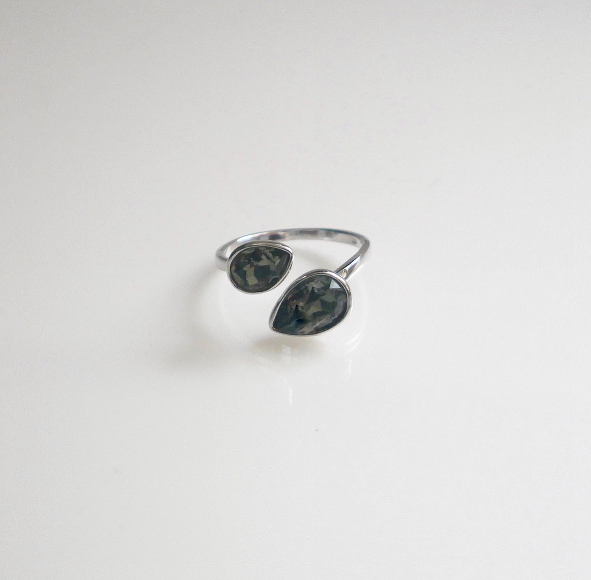 Midnight Double Swarovski Ring