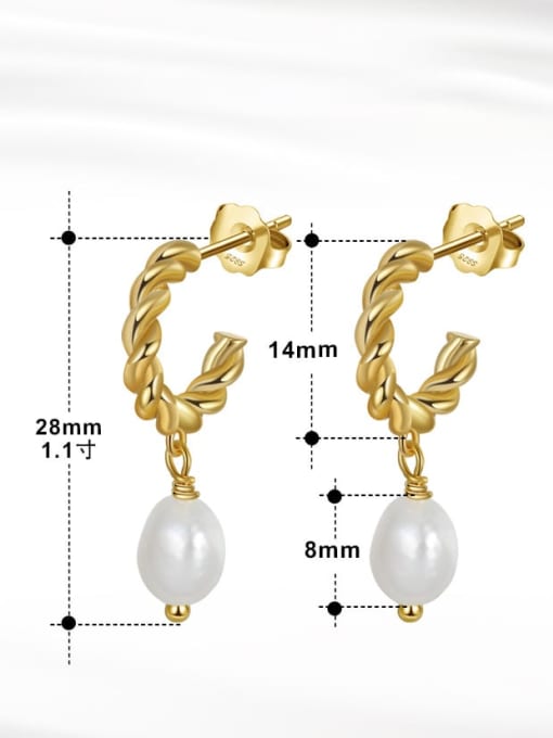 gold pearl earrings 