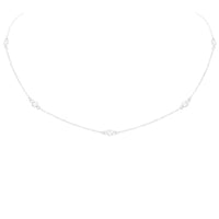 Sparkle Diamond CZ by the Minute Choker Short Necklace